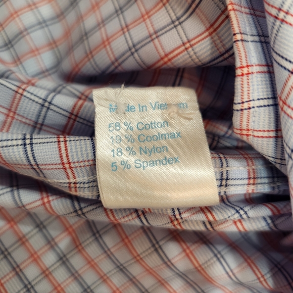 Twillory Performance Mens Shirt Sz 17.5 34-35 Tailored Fit Blue Gingham NWOT - Picture 6 of 15